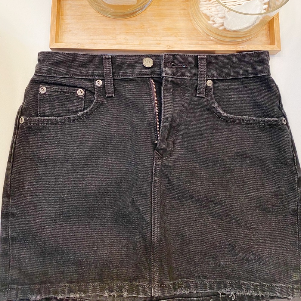 LOVERS AND FRIENDS BLACK JEAN MINI SKIRT